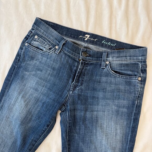 7 For All Mankind “A” Pocket Bootcut Jeans Size 28 Medium Wash - Picture 4 of 13